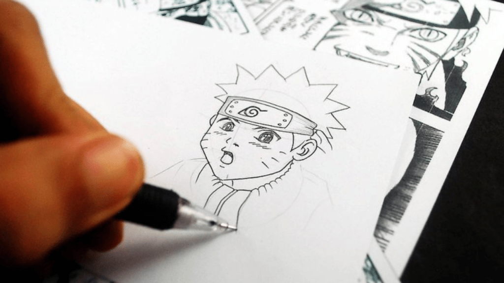 Desenho Line art Sketch, como desenhar naruto uzumaki, ângulo