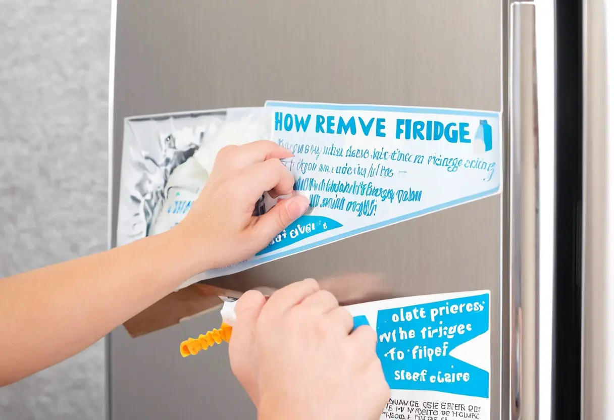 como tirar adesivo de geladeira