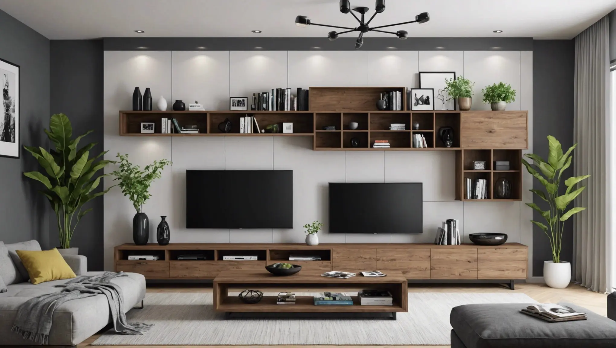 como decorar rack de sala com painel
