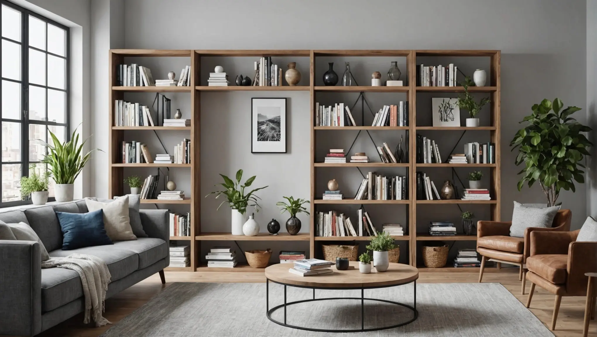 como decorar estante de sala simples