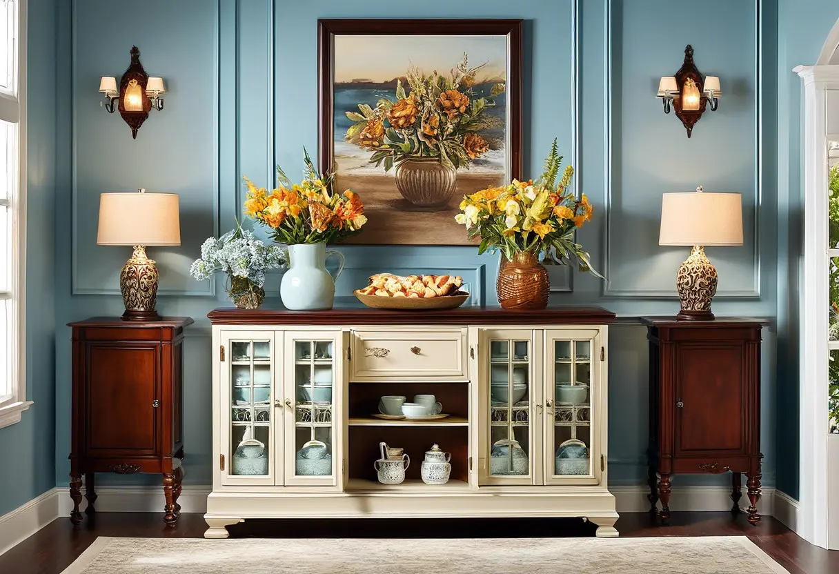 como decorar o buffet da sala de jantar