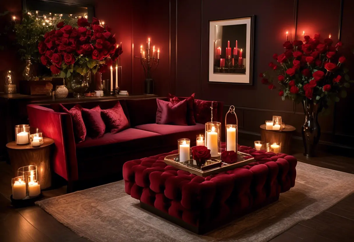 Como decorar a sala de estar para um encontro romântico