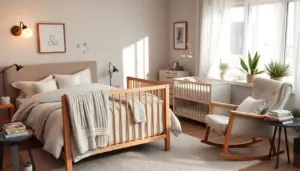 Quarto de casal com berço