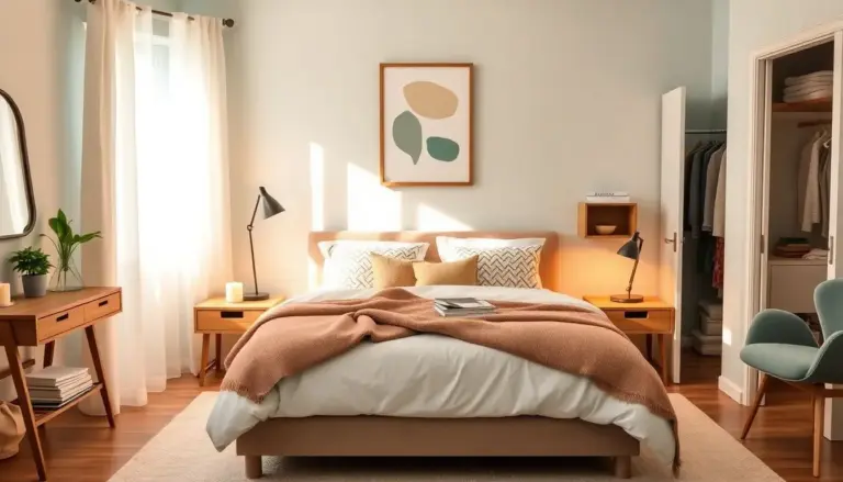 Quarto de casal decorado simples e barato