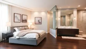 Quarto de casal com banheiro