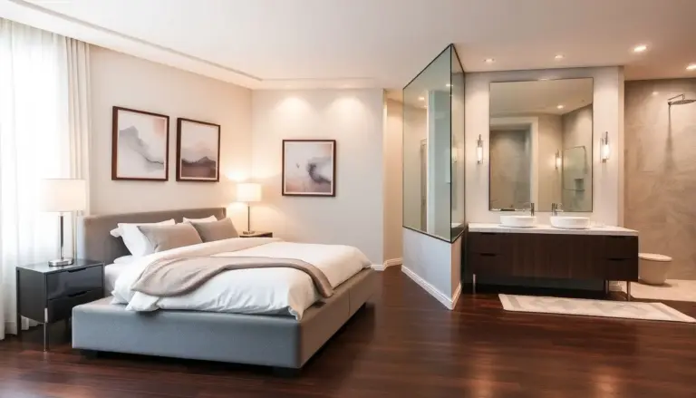 Quarto de casal com banheiro