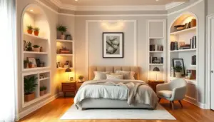 Quarto de casal com nichos