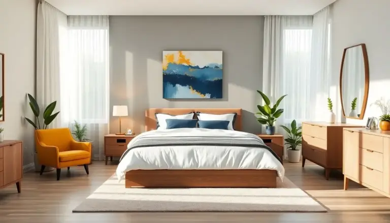 Quarto de casal decorado moderno