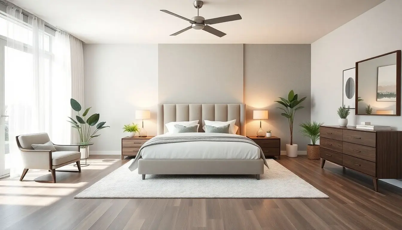Quarto de casal decorado moderno