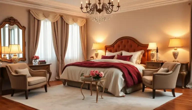 Quarto de casal romântico