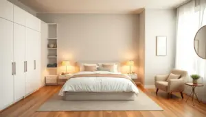 Quarto de casal com armário