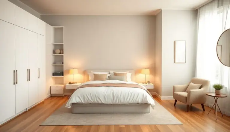 Quarto de casal com armário