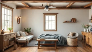 Quarto de casal estilo farmhouse