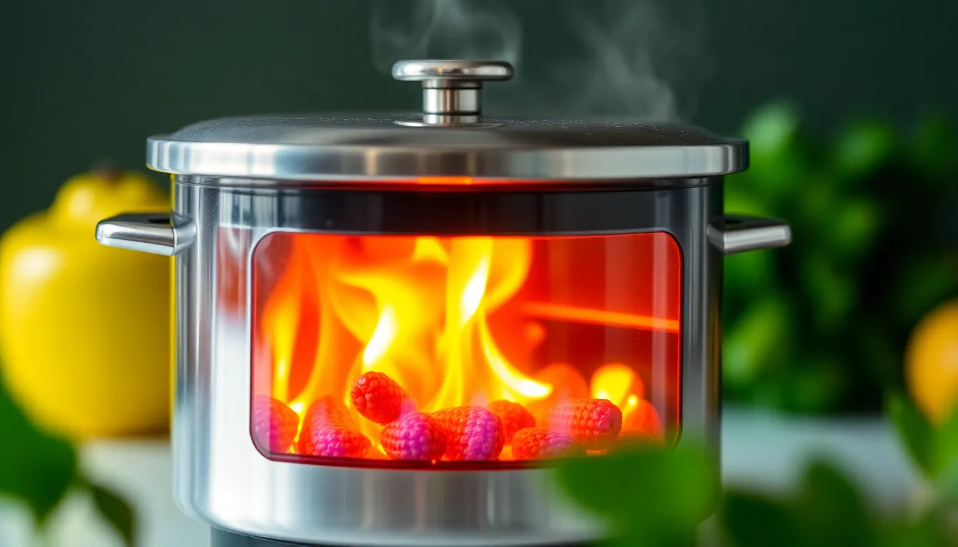 Fogão instalado em uma cozinha doméstica organizada