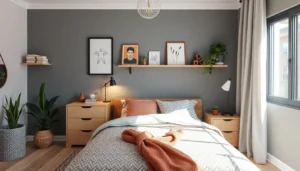Capa de artigo sobre decoração jovem para quarto de casal.